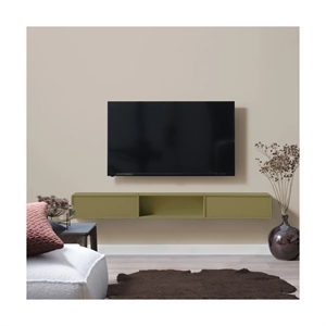Tulsa TV-møbel m/ 2 skuffe - Olive - Mål: B174 x H20 x D33 cm.